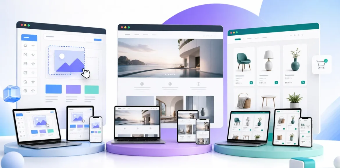 What Are the Top 3 Website Builders featuring website design, editing tools, and online store previews