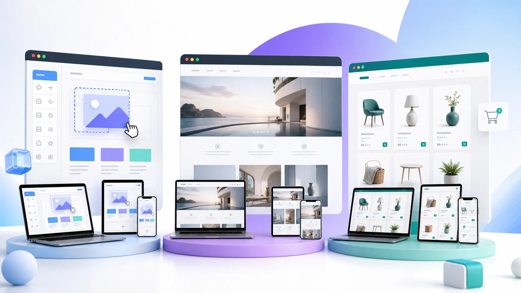 What Are the Top 3 Website Builders featuring website design, editing tools, and online store previews
