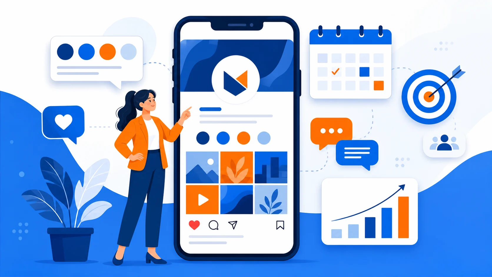 How to Build a Brand on Social Media with a marketing strategy, content planning, audience engagement, and performance analytics.