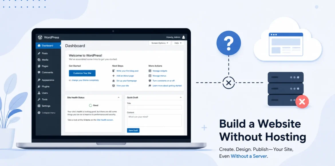 can i build a wordpress site without hosting