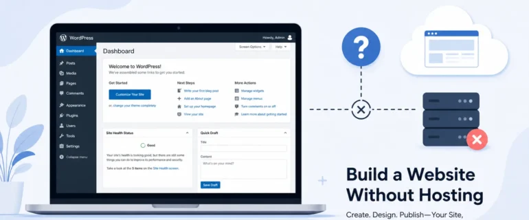 can i build a wordpress site without hosting