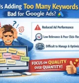 is adding too many keywords bad for google ads