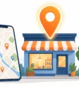 What Is Local SEO What Is Local SEO: a storefront with a glowing map pin and a phone showing nearby business locations