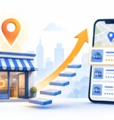 How to improve local SEO: a local shop climbing to the top listing on a map search